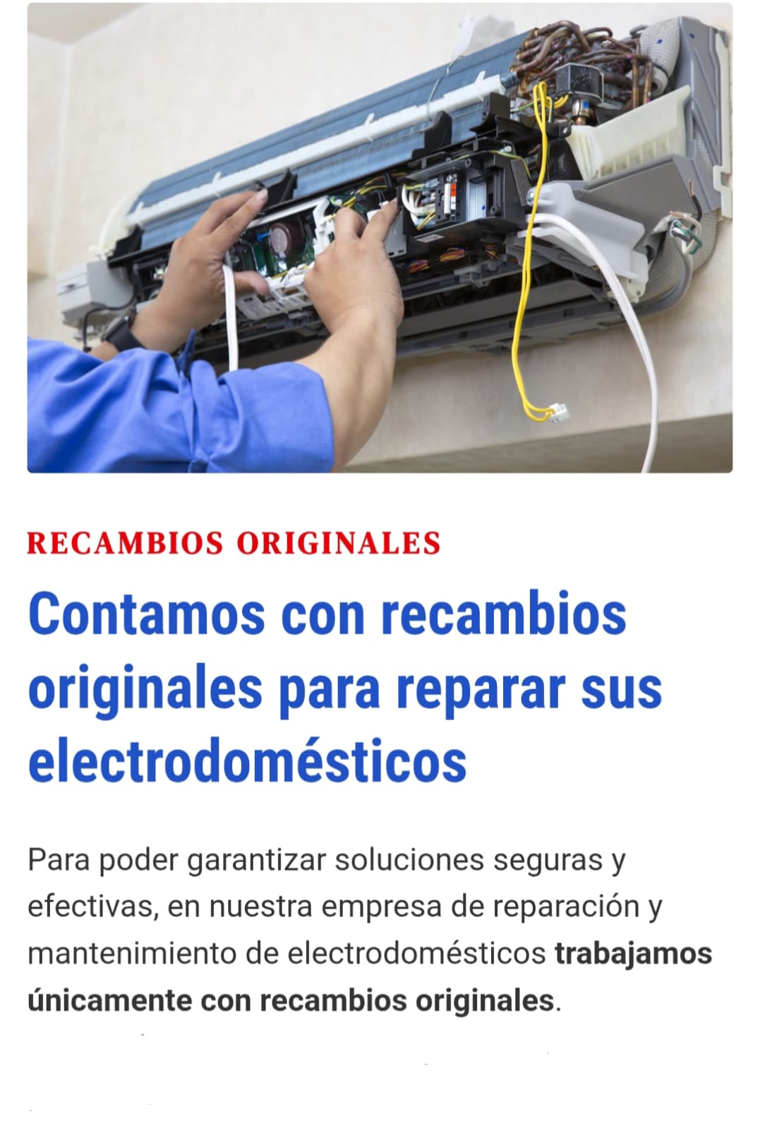 Reparamos Aires Acondicionados en MADRID
